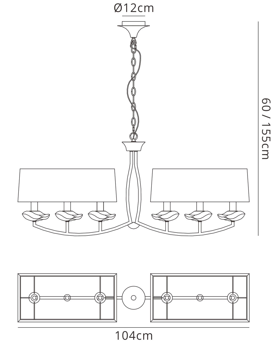 Akira Antique Brass-Cream Ceiling Lights Mantra Linear Fittings